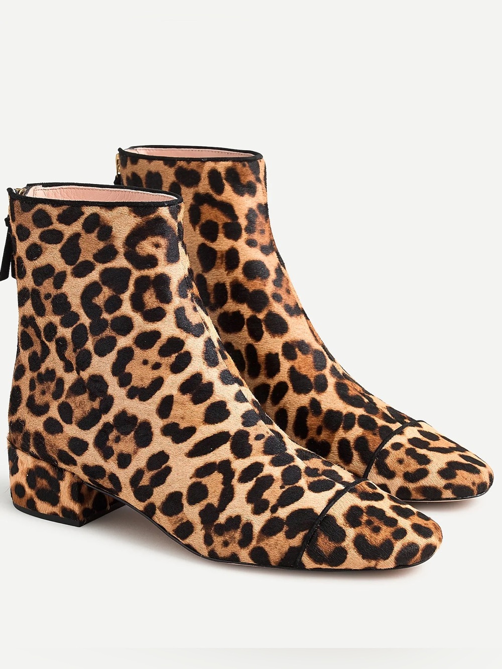 J Crew Roxie Cap Toe Ankle Boots in Calf hair